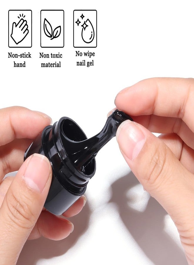 Fcozpjk Solid Builder Gel Kit, 2PCS Black 3D Sculpting Gel Non-Sticky Hand Carving Gels with Silicone Pen Hard Gels for Nails Molding 3D Flowers Nail Design Manicure Salon Supplies - Image 2